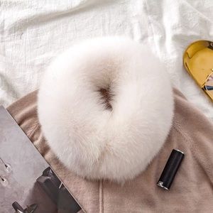 Fur collar scarf
